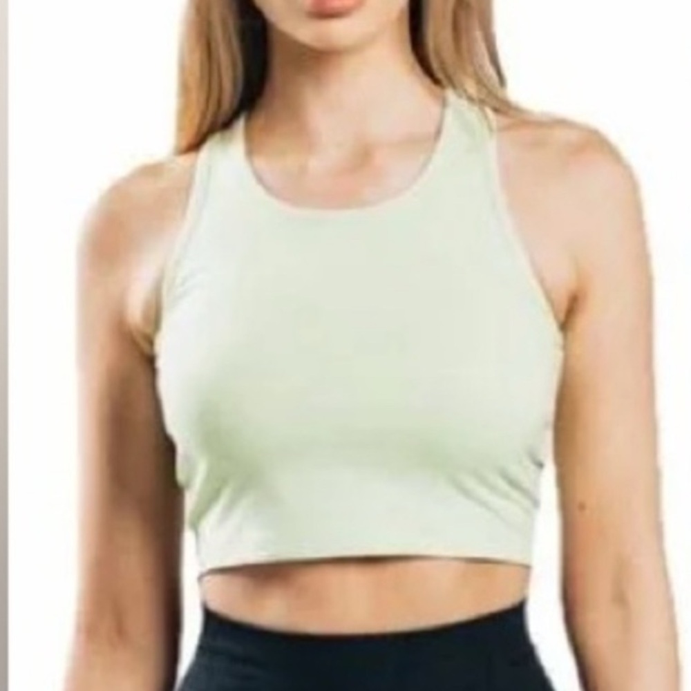 Alphalete Sage Green Lifestyle Fit Tank Essential‎ Crop Size Large